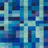 Ultra Soft Area Rug, Non Slip, Stain Resistant, Washable Area Rugs for Living Room, Bedroom, Blue Ribbon Knot Rug with Repeating Bow Shapes and Linear Details(Blue)