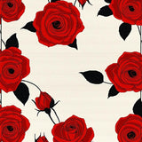 Ultra Soft Area Rug, Non Slip, Stain Resistant, Washable Area Rugs for Living Room, Bedroom, Charming Transitional Rose Aesthetic(Red)