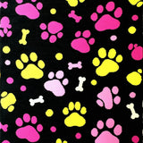 Ultra Soft Area Rug, Non Slip, Stain Resistant, Washable Area Rugs for Living Room, Bedroom, Eclectic Puppy Paw Pattern Composition(Black)