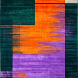 Ultra Soft Area Rug, Non Slip, Stain Resistant, Washable Area Rugs for Living Room, Bedroom, Abstract Splashed Color Rug(Purple)