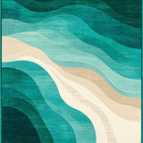 Chic Abstract Linear Composition(Green)