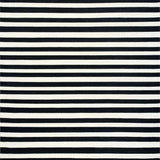 Ultra Soft Area Rug, Non Slip, Stain Resistant, Washable Area Rugs for Living Room, Bedroom, Contemporary Striped Runner Rug Featuring Bold Black and White Contrast Bands(Black)