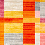 Ultra Soft Area Rug, Non Slip, Stain Resistant, Washable Area Rugs for Living Room, Bedroom, Whimsical Soft Line Art Composition(Orange)