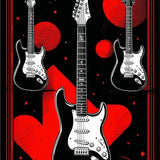 Edgy Abstract Guitar Composition(Black)
