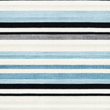 Ultra Soft Area Rug, Non Slip, Stain Resistant, Washable Area Rugs for Living Room, Bedroom, Classic Coastal Cabana Stripe Rug With Reversible Design For Patio Deck(Black)