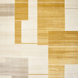 Ultra Soft Area Rug, Non Slip, Stain Resistant, Washable Area Rugs for Living Room, Bedroom, Minimalist Beige and Gold Geometric Patterned Area for Style(Gold)