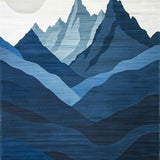 Majestic Mountain Silhouette Aesthetic(Blue)
