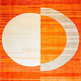 Ultra Soft Area Rug, Non Slip, Stain Resistant, Washable Area Rugs for Living Room, Bedroom, Abstract Earthy Tones Geometry(Orange)