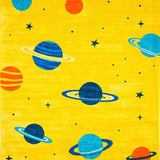 Ultra Soft Area Rug, Non Slip, Stain Resistant, Washable Area Rugs for Living Room, Bedroom, Nebula Inspired Playful Graphics(Yellow)