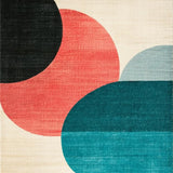 Ultra Soft Area Rug, Non Slip, Stain Resistant, Washable Area Rugs for Living Room, Bedroom, Wave Rider Rug Abstract Surfboard Design Unique Home Decor(Black)