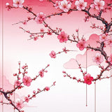 Ultra Soft Area Rug, Non Slip, Stain Resistant, Washable Area Rugs for Living Room, Bedroom, Pastel Gradient Blossom Pattern(Red)