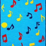 Ultra Soft Area Rug, Non Slip, Stain Resistant, Washable Area Rugs for Living Room, Bedroom, Cheerful Rhythmic Round Design(Blue)