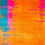 Ultra Soft Area Rug, Non Slip, Stain Resistant, Washable Area Rugs for Living Room, Bedroom, Stylish Abstract Color Burst Theme(Orange)