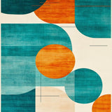 Ultra Soft Area Rug, Non Slip, Stain Resistant, Washable Area Rugs for Living Room, Bedroom, Vibrant Abstract Ink Splash(Blue)