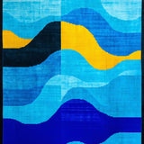 Contemporary Artistic Geometric Motif(Blue)