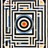 Ultra Soft Area Rug, Non Slip, Stain Resistant, Washable Area Rugs for Living Room, Bedroom, Vivid Geometric Fantasy Motif(Black)