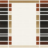 Modern Area Featuring Abstract Linear Borders(Beige)