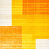 Ultra Soft Area Rug, Non Slip, Stain Resistant, Washable Area Rugs for Living Room, Bedroom, Yellow and Orange Abstract Art(Yellow)