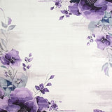 Ultra Soft Area Rug, Non Slip, Stain Resistant, Washable Area Rugs for Living Room, Bedroom, Chic Watercolor Floral Arrangement(Purple)