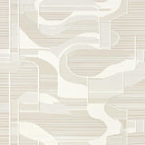 Dynamic Cream Abstract Wave Composition(Beige)