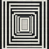 Ultra Soft Area Rug, Non Slip, Stain Resistant, Washable Area Rugs for Living Room, Bedroom, Urban Stripe Rug Showcasing Linear Flow and Minimalist Geometric Design(Black)