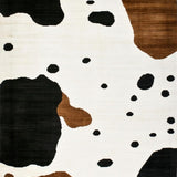 Contemporary Monochrome Cow Design(White)