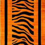 Ultra Soft Area Rug, Non Slip, Stain Resistant, Washable Area Rugs for Living Room, Bedroom, Rustic Orange and Black Textures(Orange)