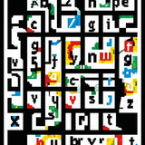 Elegant Minimalist White Alphabet Arrangement(Red)