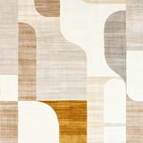 Easy Cleaning Abstract Sculptural Beige Cream Area(Beige)