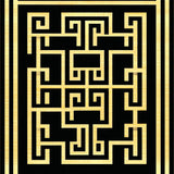 Ultra Soft Area Rug, Non Slip, Stain Resistant, Washable Area Rugs for Living Room, Bedroom, Sophisticated Black Diamond Design(Black)