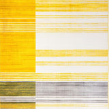 Ultra Soft Area Rug, Non Slip, Stain Resistant, Washable Area Rugs for Living Room, Bedroom, Vibrant Coastal Lattice Design(Yellow)