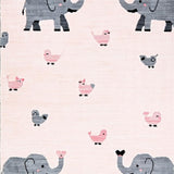 Contemporary Cozy Elephant Illustration(Pink)