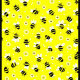 Ultra Soft Area Rug, Non Slip, Stain Resistant, Washable Area Rugs for Living Room, Bedroom, Playful Circular Bee Motif(Yellow)
