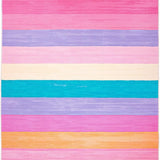 Ultra Soft Area Rug, Non Slip, Stain Resistant, Washable Area Rugs for Living Room, Bedroom, Kawaii Pastel Rainbow Nursery Play Mat(Red)