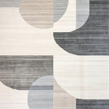 Ultra Soft Area Rug, Non Slip, Stain Resistant, Washable Area Rugs for Living Room, Bedroom, Modern Abstract Entryway Area Chic Grey Beige Geometric Design(Gray)