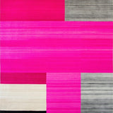 Ultra Soft Area Rug, Non Slip, Stain Resistant, Washable Area Rugs for Living Room, Bedroom, Contemporary Eclectic Stripe Motif(Pink)