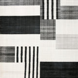 Ultra Soft Area Rug, Non Slip, Stain Resistant, Washable Area Rugs for Living Room, Bedroom, Elegant Monochrome Striped Woven Rug for Indoor Outdoor Layering Design(Gray)