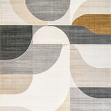 Minimalist Geometric Area in Deep Beige and Gray Color Palette(Beige)