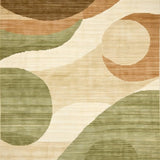 Contemporary Earthy Abstract Swirls(Beige)