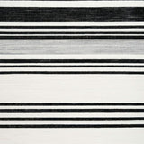 Ultra Soft Area Rug, Non Slip, Stain Resistant, Washable Area Rugs for Living Room, Bedroom, Fashionable Black and White Striped Rug Perfect for Porch and Entryway(Black)