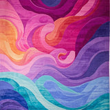 Ultra Soft Area Rug, Non Slip, Stain Resistant, Washable Area Rugs for Living Room, Bedroom, Charming Colorful Shag Texture(Purple)
