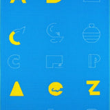 Charming Abstract Shape and Letter Fusion(Blue)