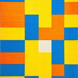 Ultra Soft Area Rug, Non Slip, Stain Resistant, Washable Area Rugs for Living Room, Bedroom, Playful Multi-Color Numbered Design(Yellow)
