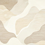 Contemporary Beige Featuring Abstract Wave Motifs(Beige)