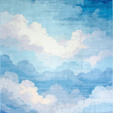 Ultra Soft Area Rug, Non Slip, Stain Resistant, Washable Area Rugs for Living Room, Bedroom, Sky-inspired Soft Blue Aesthetic(Blue)