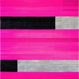 Ultra Soft Area Rug, Non Slip, Stain Resistant, Washable Area Rugs for Living Room, Bedroom, Eye-Catching Urban Geometric Vibe(Pink)