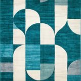 Modern Oval Geometric Delight(Teal)