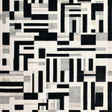 Ultra Soft Area Rug, Non Slip, Stain Resistant, Washable Area Rugs for Living Room, Bedroom, Striped Woven Area Rug Black & White Geometric Design(Black)