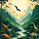 Engaging Whimsical Dino Exploration(Green)