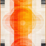 Ultra Soft Area Rug, Non Slip, Stain Resistant, Washable Area Rugs for Living Room, Bedroom, Chic Minimalist Curved Lines(Orange)